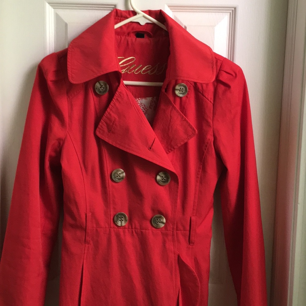 Guess red jacket size small